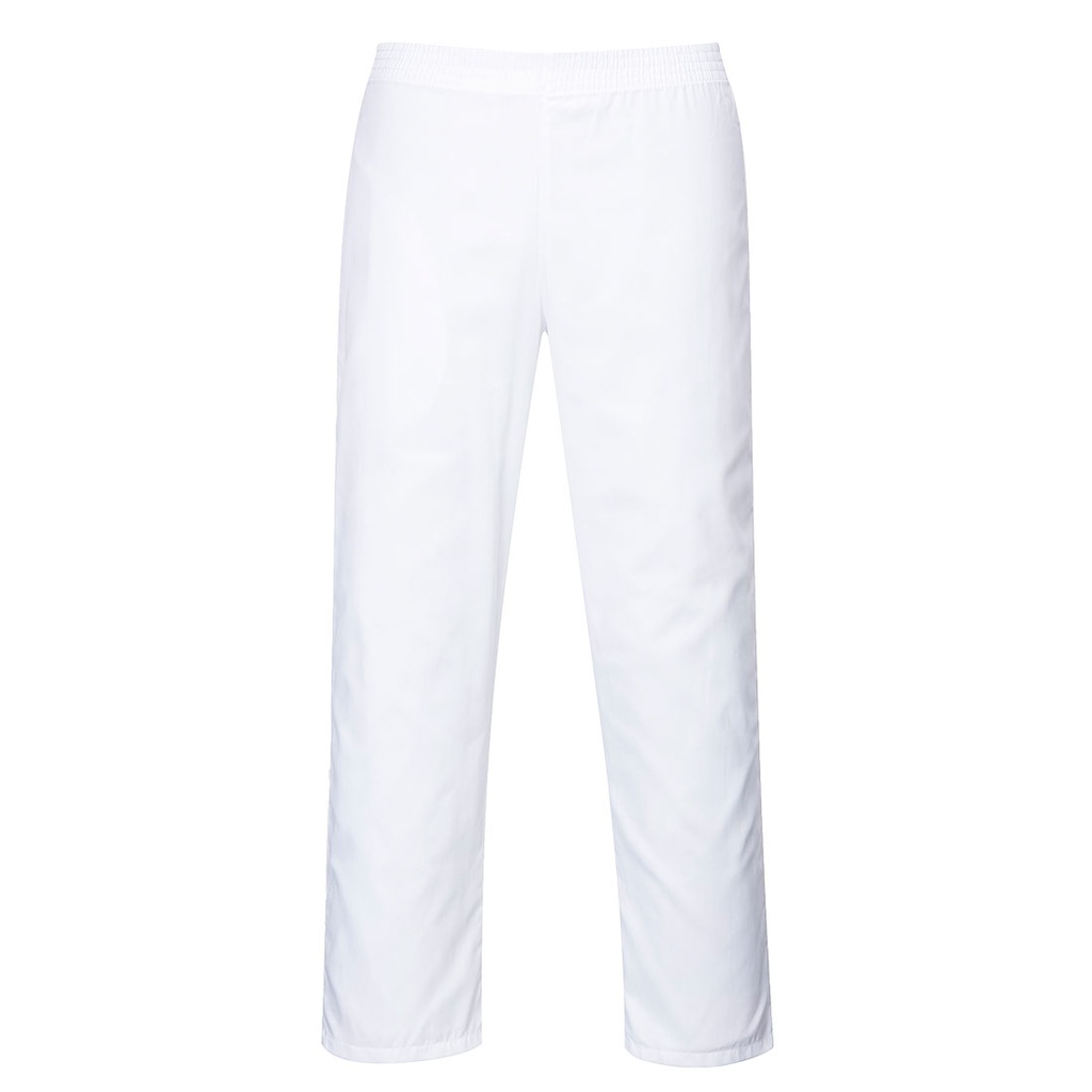 Pantaloni da panettiere con elastico in vita – Bianco