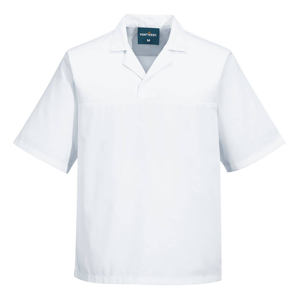 Camicia Baker senza tasche S/S – Bianco