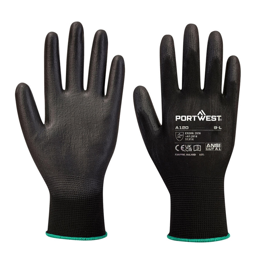 Guanti spalmati Grip 13 con palmo in PU – Nero