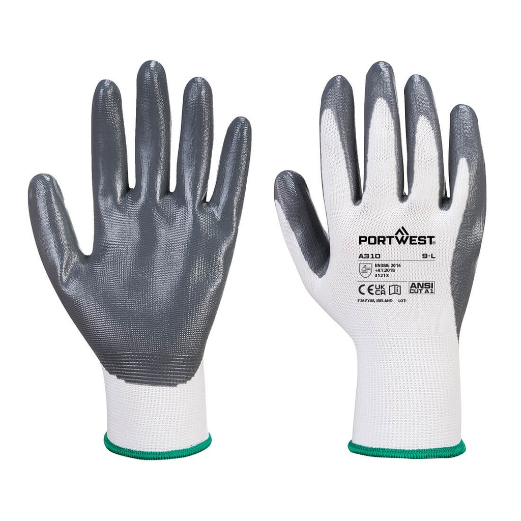Guanti spalmati Grip 13 in nitrile – Grigio/bianco