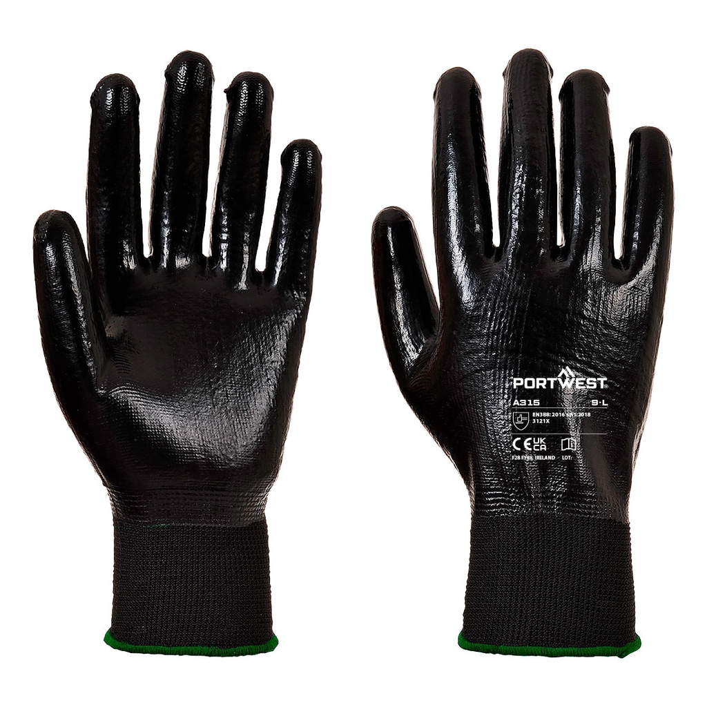 Guanti Grip 13 in nitrile spalmatura totale – Nero