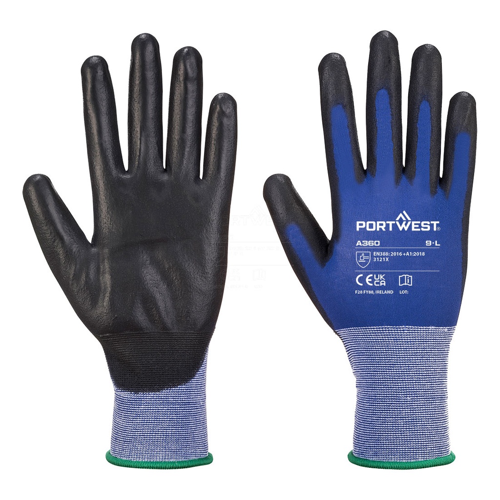 Guanti spalmati Grip 18 in PU ultrasottili – Blu/nero