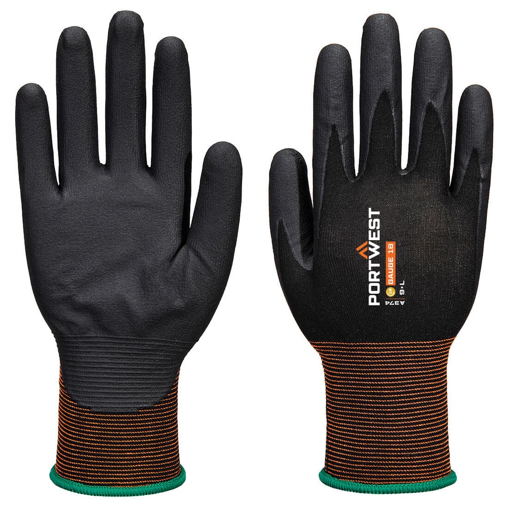 Guanti GP Grip 18 in microschiuma di nitrile – Nero