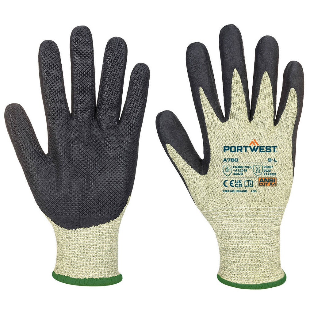 Guanti ignifughi arco elettrico FR Arc Cut D13 livello 2 – Verde/nero