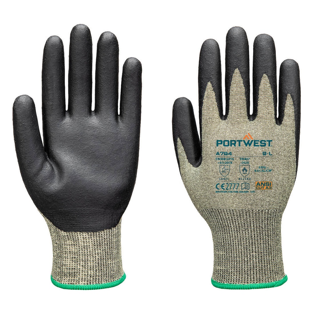 Guanti ignifughi arco elettrico FR Arc Cut C18 livello 2 – Verde/nero