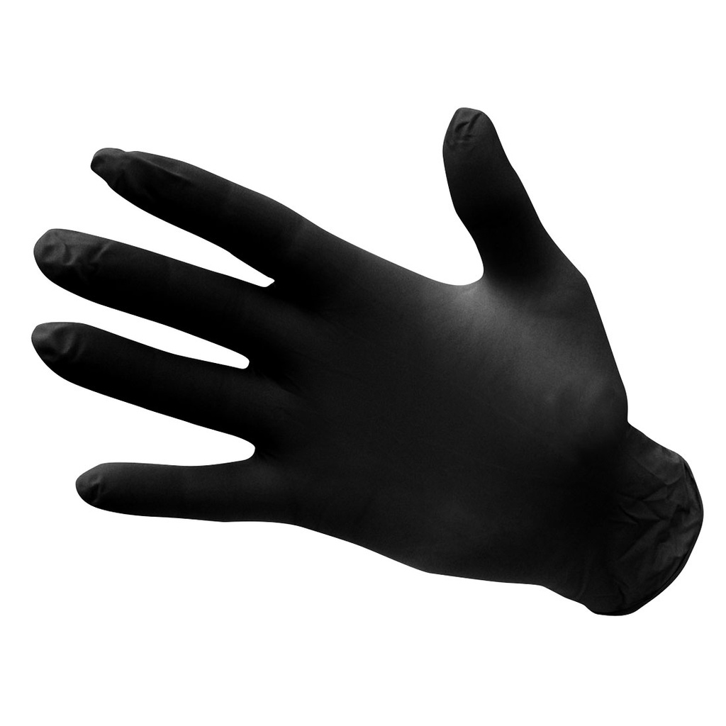 Guanti monouso in nitrile 3,5 mil senza polvere (conf. 100 pz) – Nero