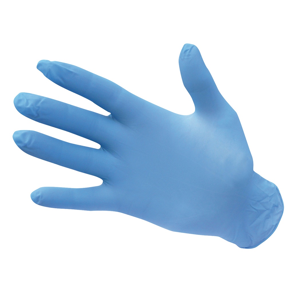 Guanti monouso in nitrile 3,5 mil senza polvere (conf. 100 pz) – Blu