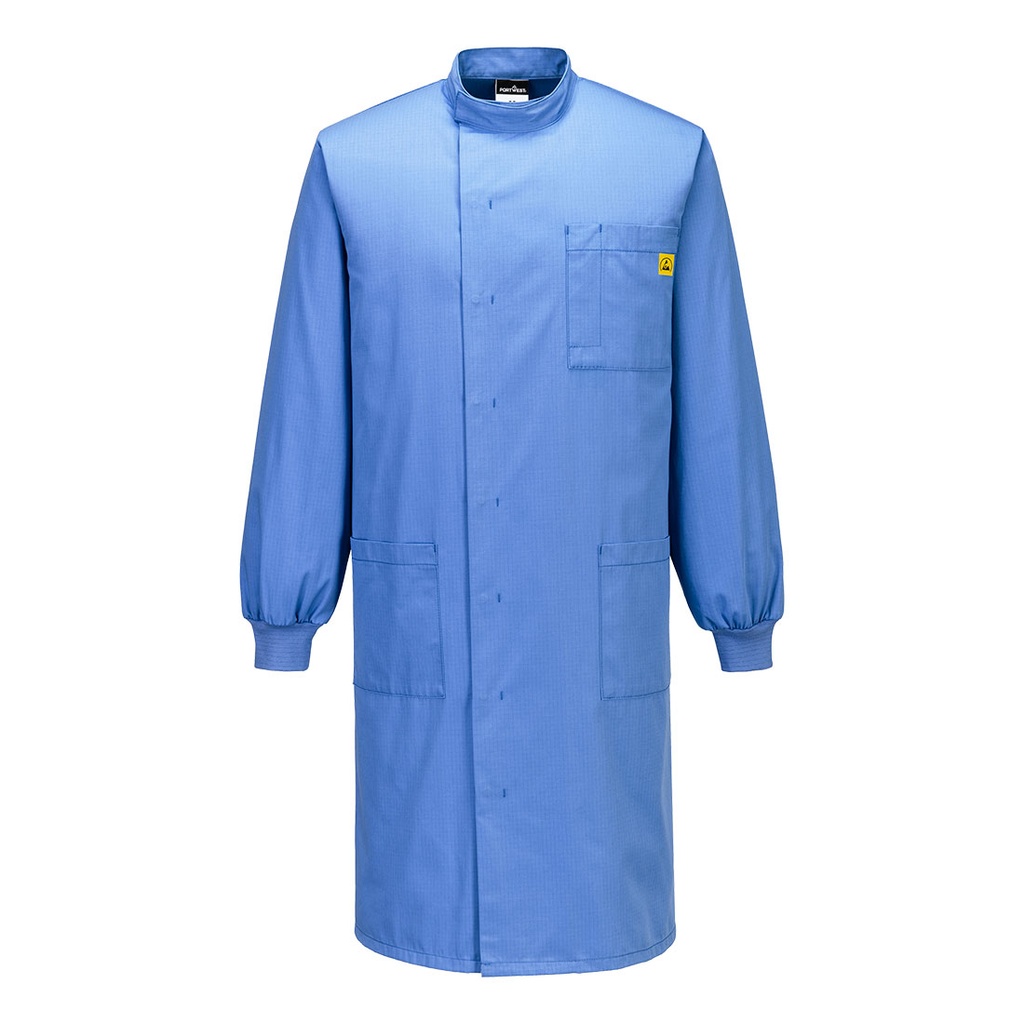 Camice antistatico ESD Howie con polsini in maglia – Blu hamilton