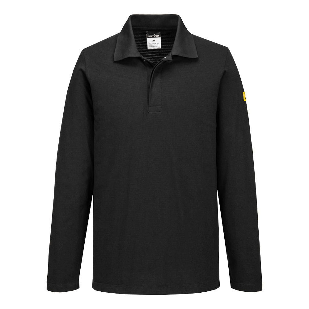 Polo antistatica ESD L/S – Nero