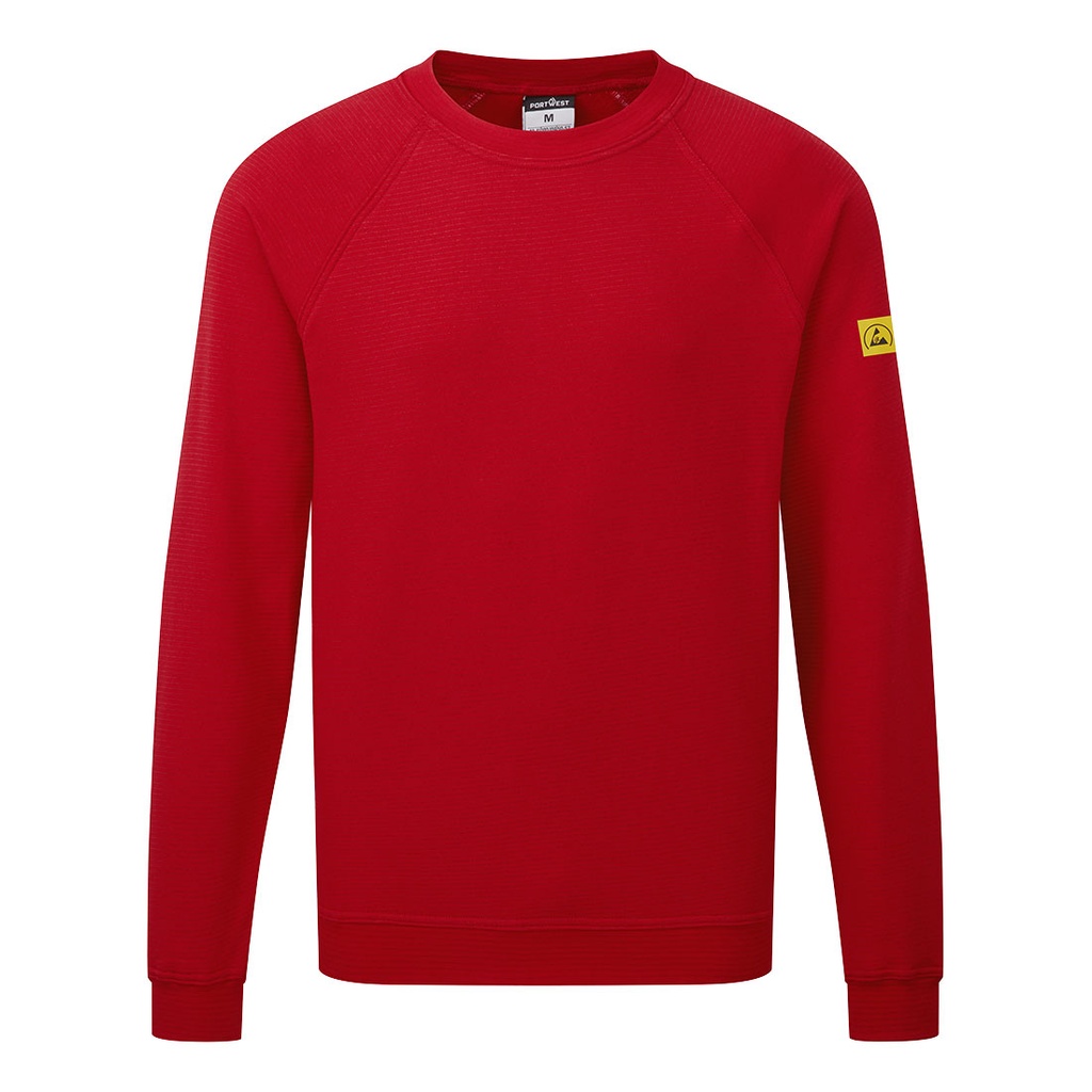 Felpa antistatica ESD girocollo – Rosso scuro