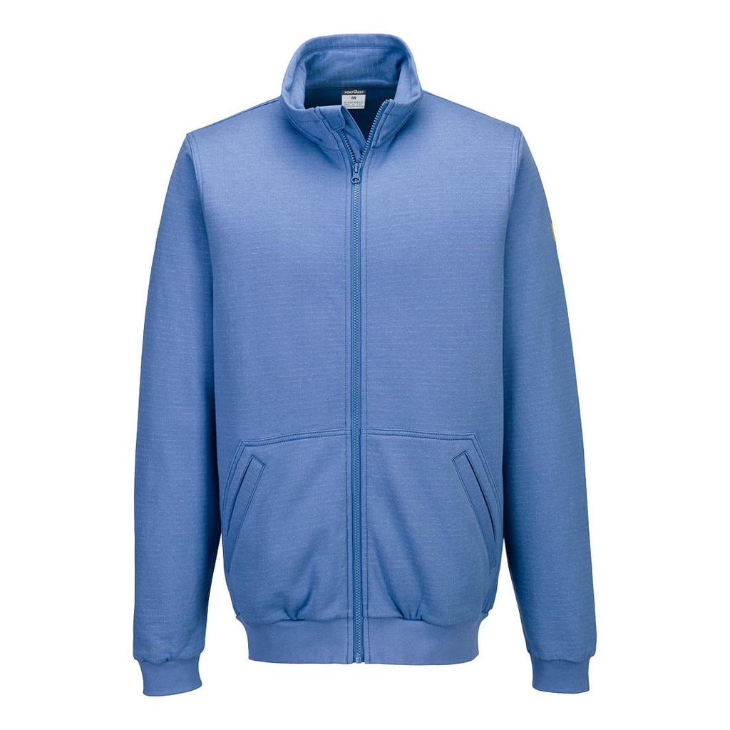 Felpa antistatica ESD con zip – Blu hamilton