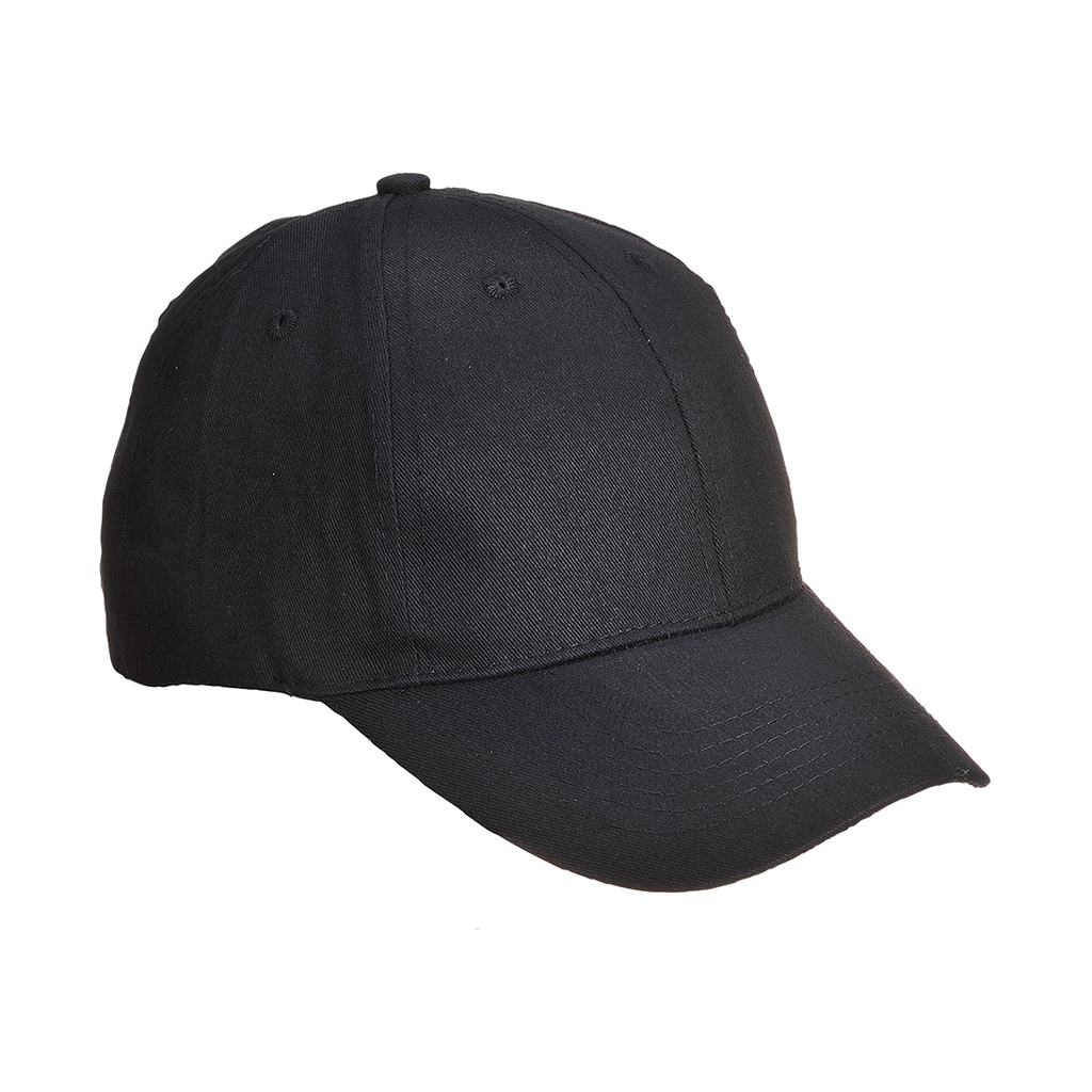 Cappellino da baseball a 6 pannelli – Nero