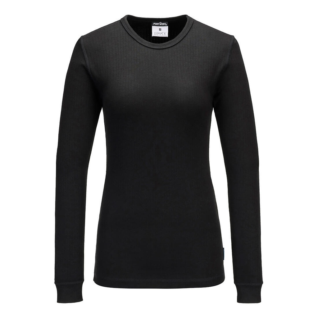 Maglia termica da donna manica lunga EN 14058 classe 2 – Nero