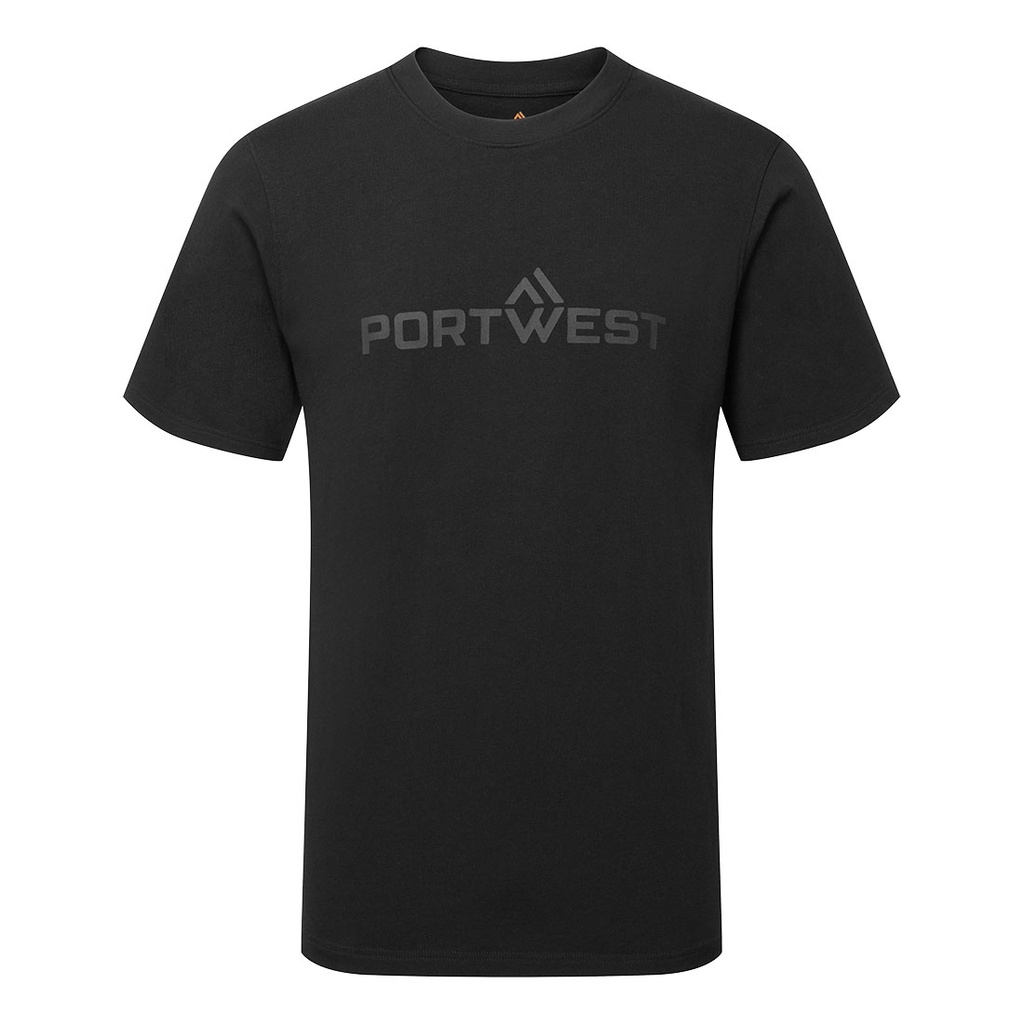T-shirt in cotone Portwest S/S – Nero