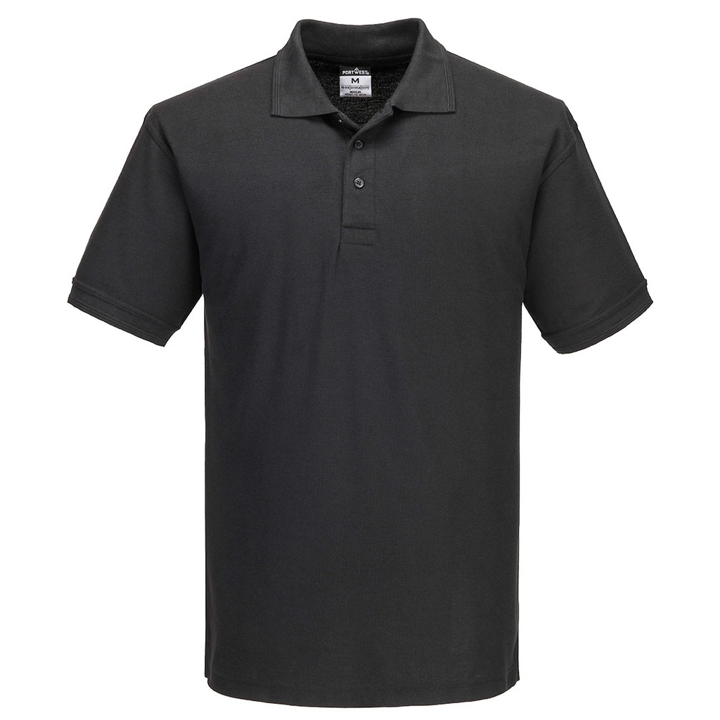 Polo in piquet manica corta Napoli – Nero