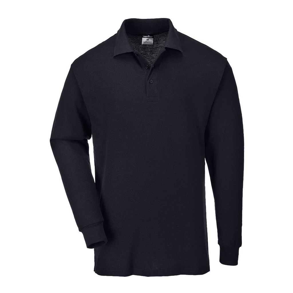 Polo manica lunga – Nero