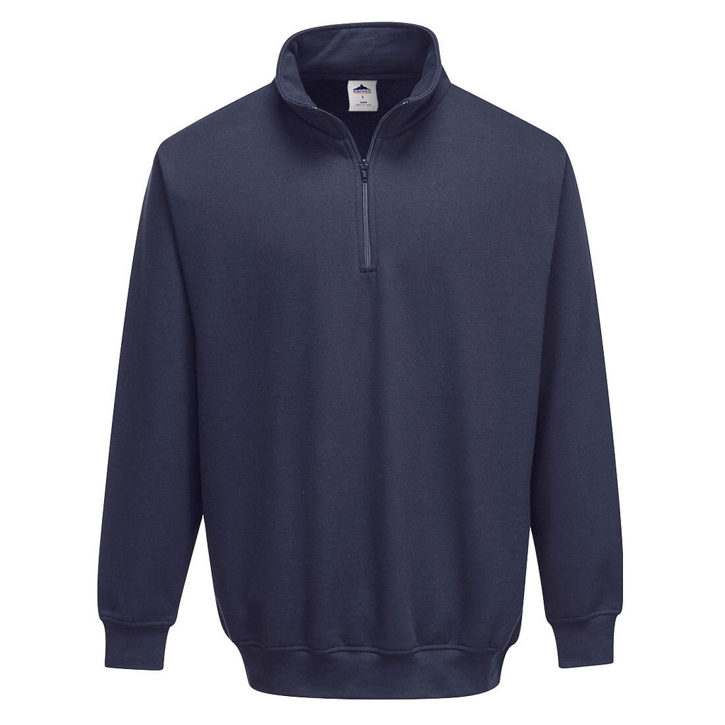 Felpa Sorrento Collo Zip – Blu navy