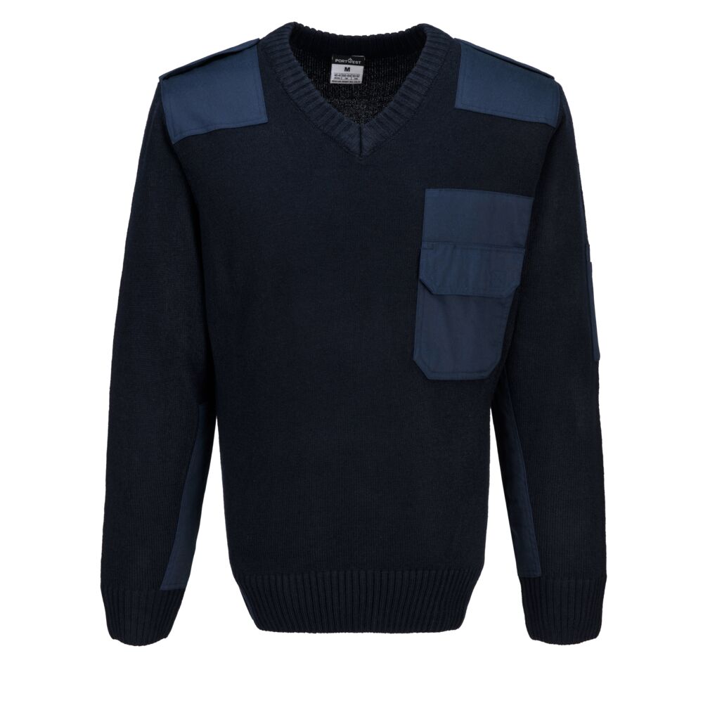 Maglione Nato in acrilico con rinforzi – Blu navy