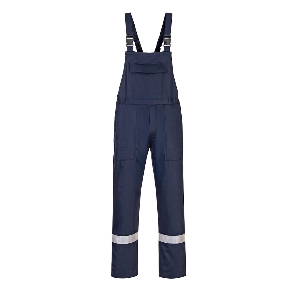 Salopette ignifuga per saldatura Bizweld Work con bande riflettenti – Blu navy
