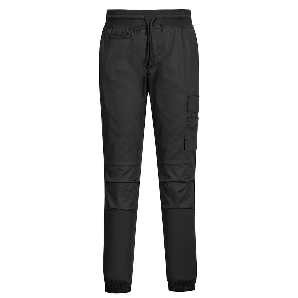Pantaloni jogger da cuoco elasticizzati MeshAir Pro – Nero