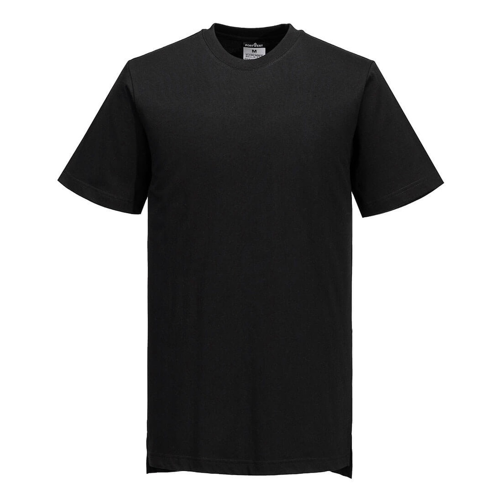 T-shirt da cuoco manica corta in cotone MeshAir Pro – Nero