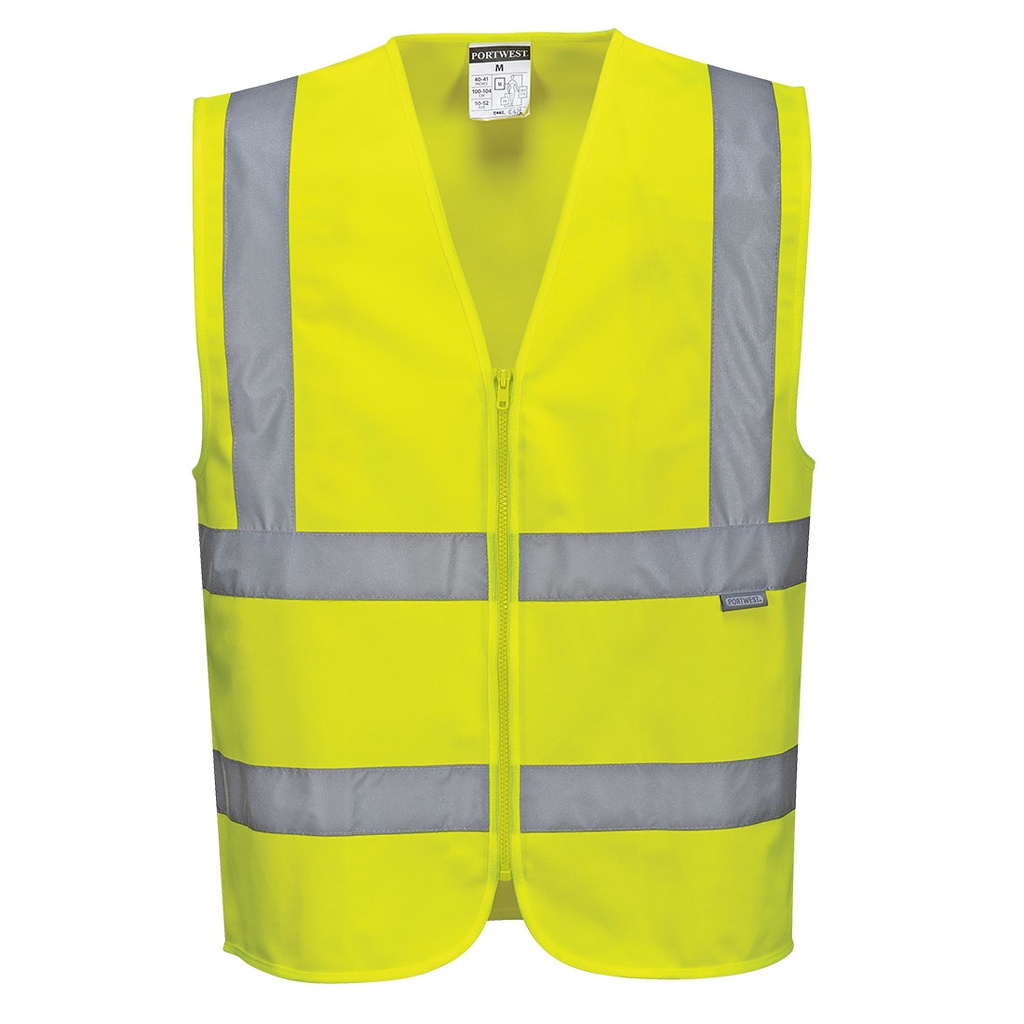 Gilet una banda orizzontale e due verticali Hi-Vis – Giallo