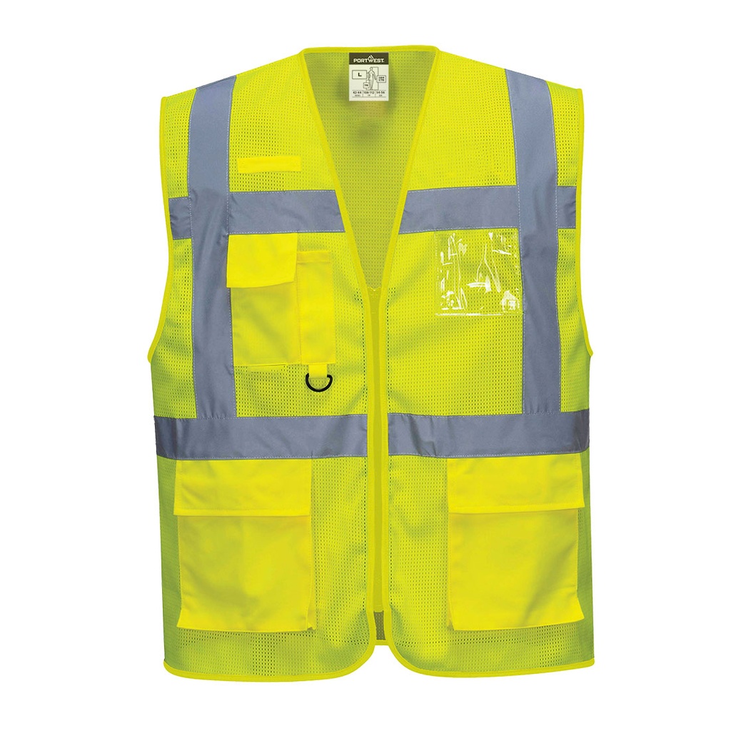 Gilet Executive alta visibilità in rete Athens classe 2 – Giallo