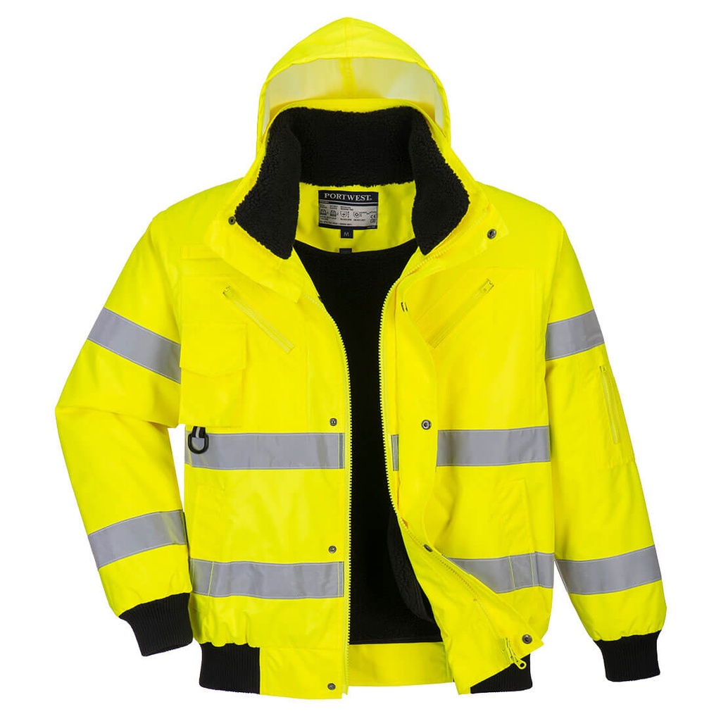 Giubbotto bomber 3 in 1 alta visibilità classe 3 – Giallo