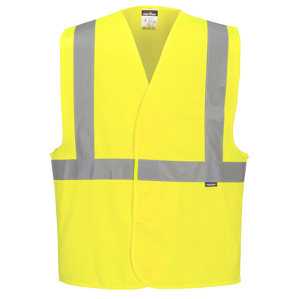 Gilet alta visibilità con una banda e bretelle classe 2 – Giallo