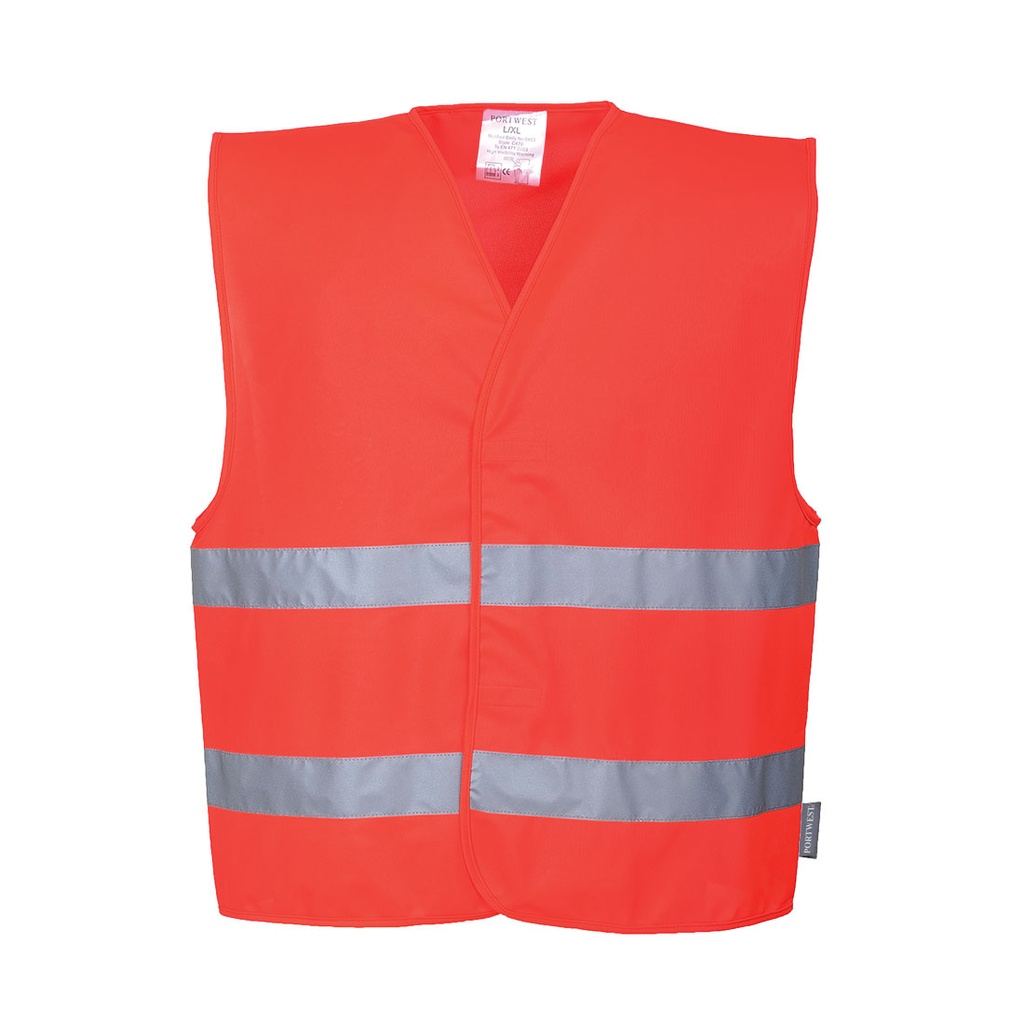 Gilet alta visibilità a due bande classe 2 – Rosso
