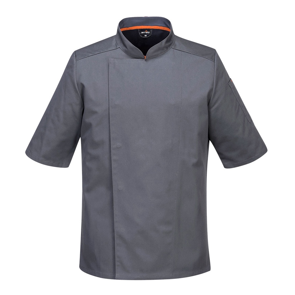 Giacca da cuoco manica corta MeshAir Pro – Grigio ardesia