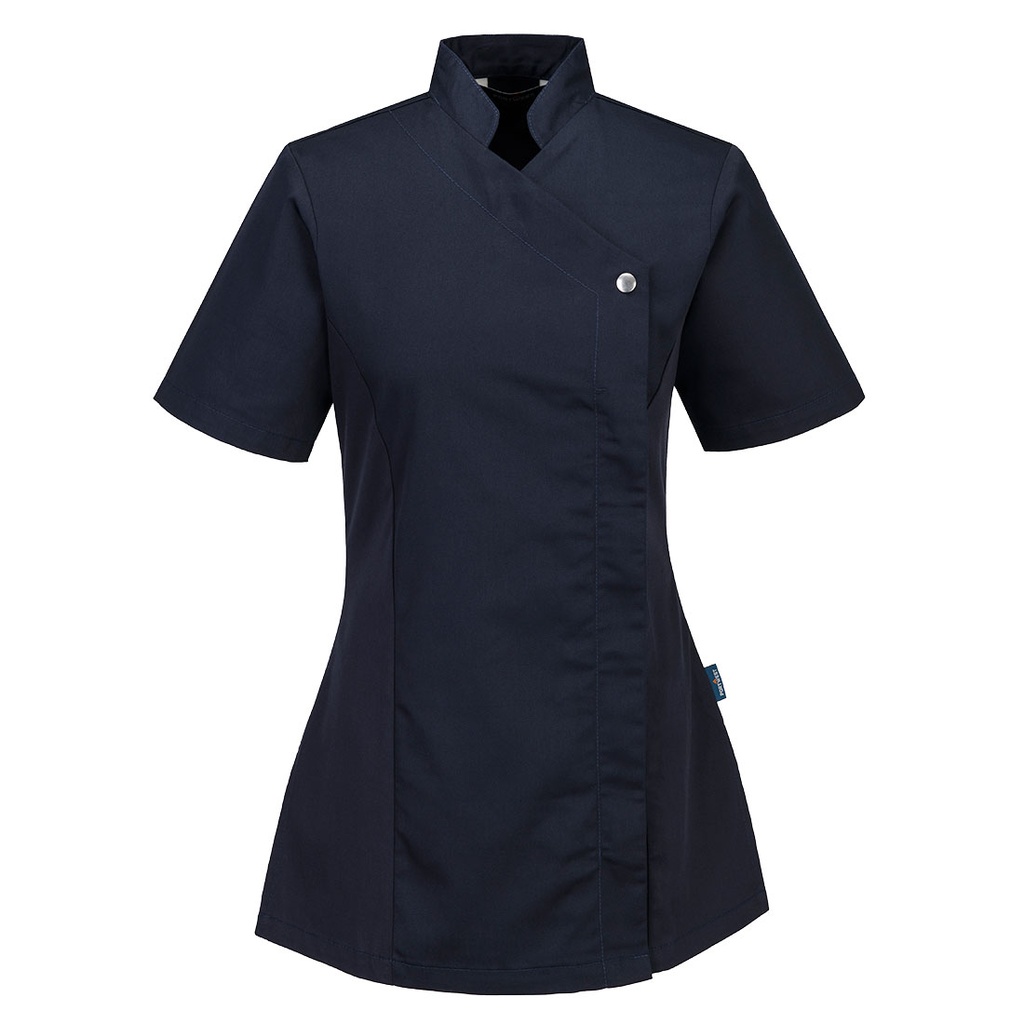 Casacca da estetista da donna manica corta – Blu navy