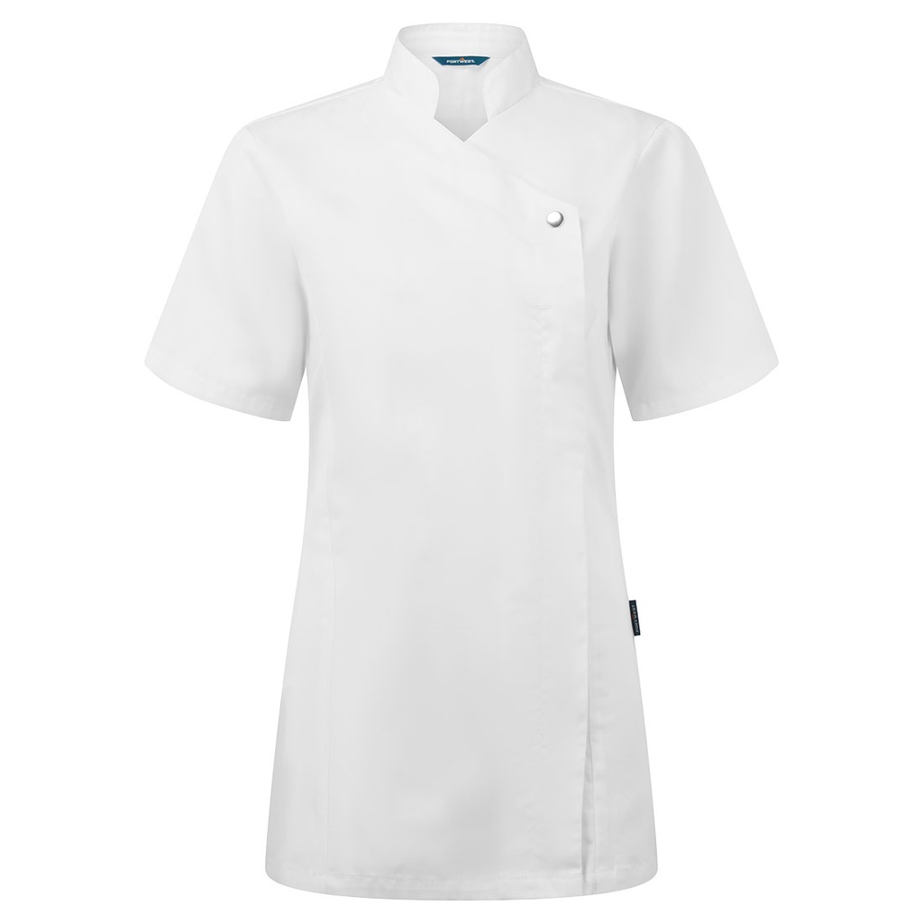Casacca da estetista da donna manica corta – Bianco