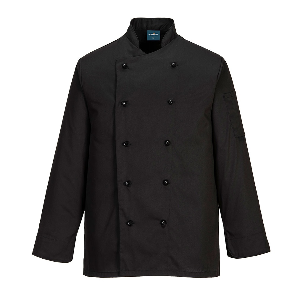 Giacca da cuoco manica lunga Somerset – Nero