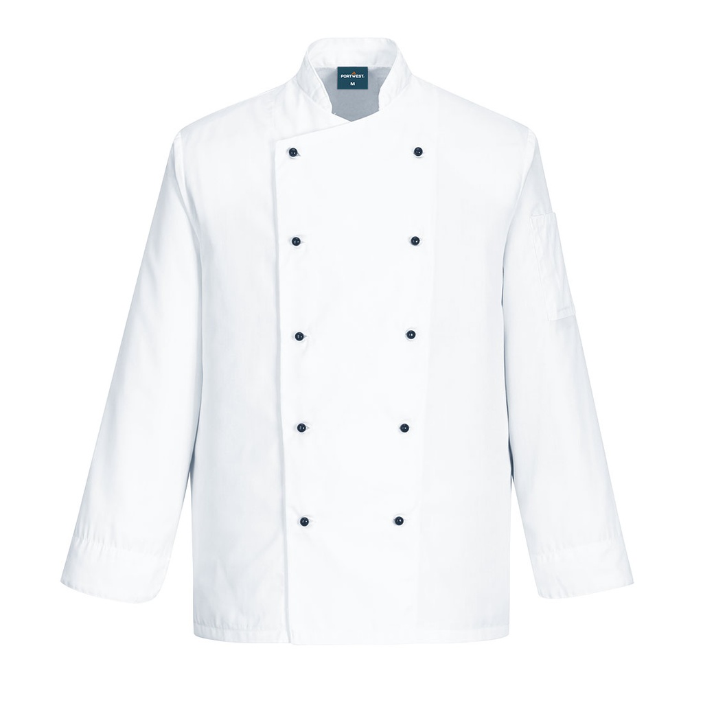 Giacca da cuoco manica lunga Somerset – Bianco