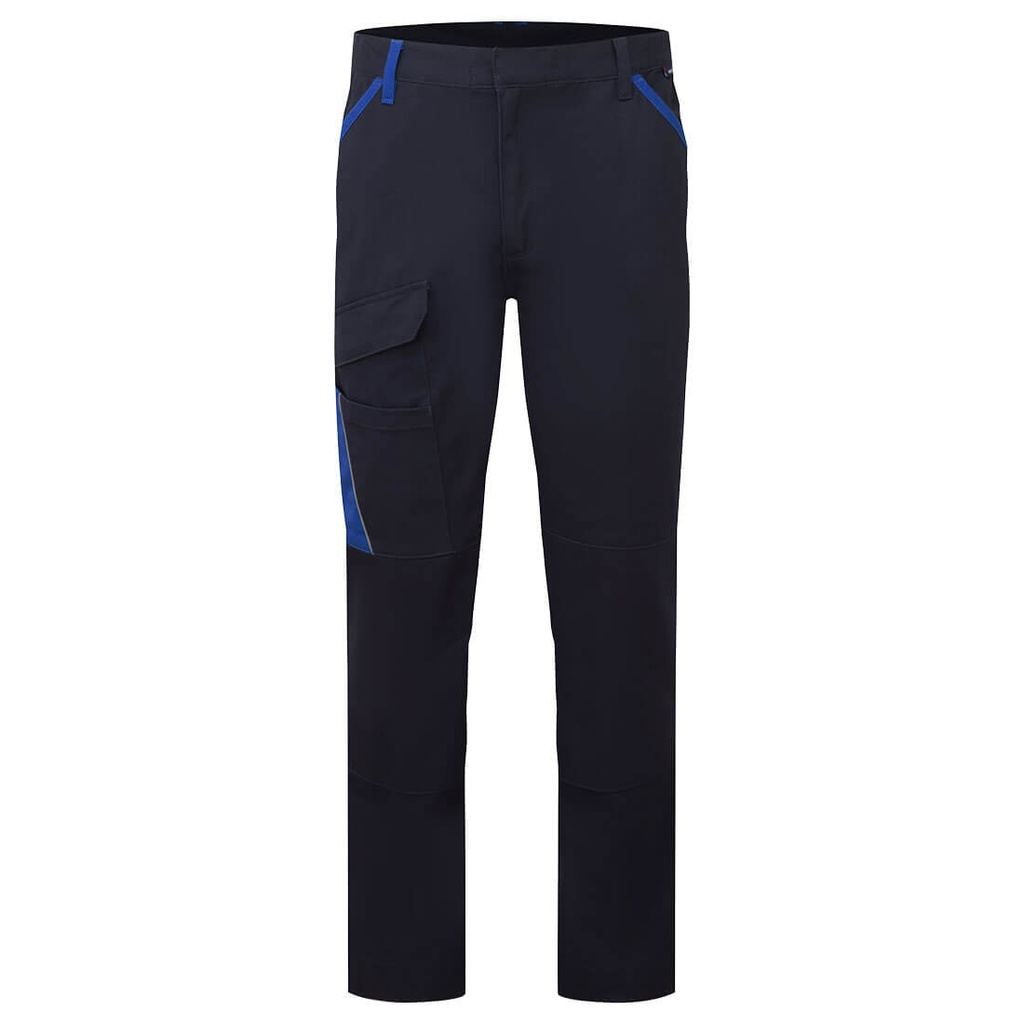 Pantaloni da lavoro bicolore in cotone WX1 – Blu navy/blu royal