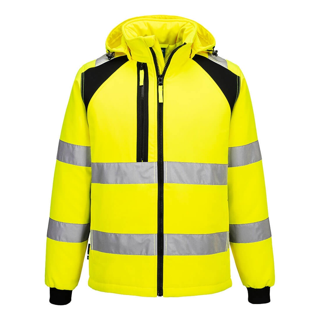 Giacca softshell imbottita alta visibilità WX2 Eco (2L) classe 3 – Giallo/nero