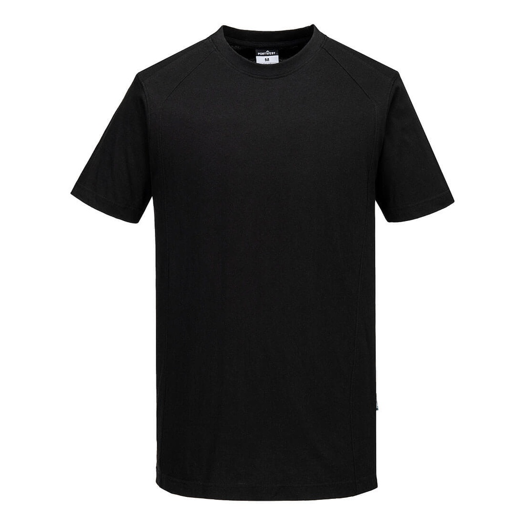 T-shirt manica corta WX2 in cotone leggero – Nero