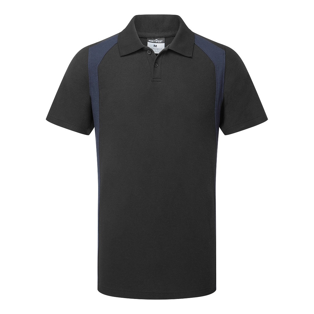 Polo manica corta WX2 – Nero/blu navy