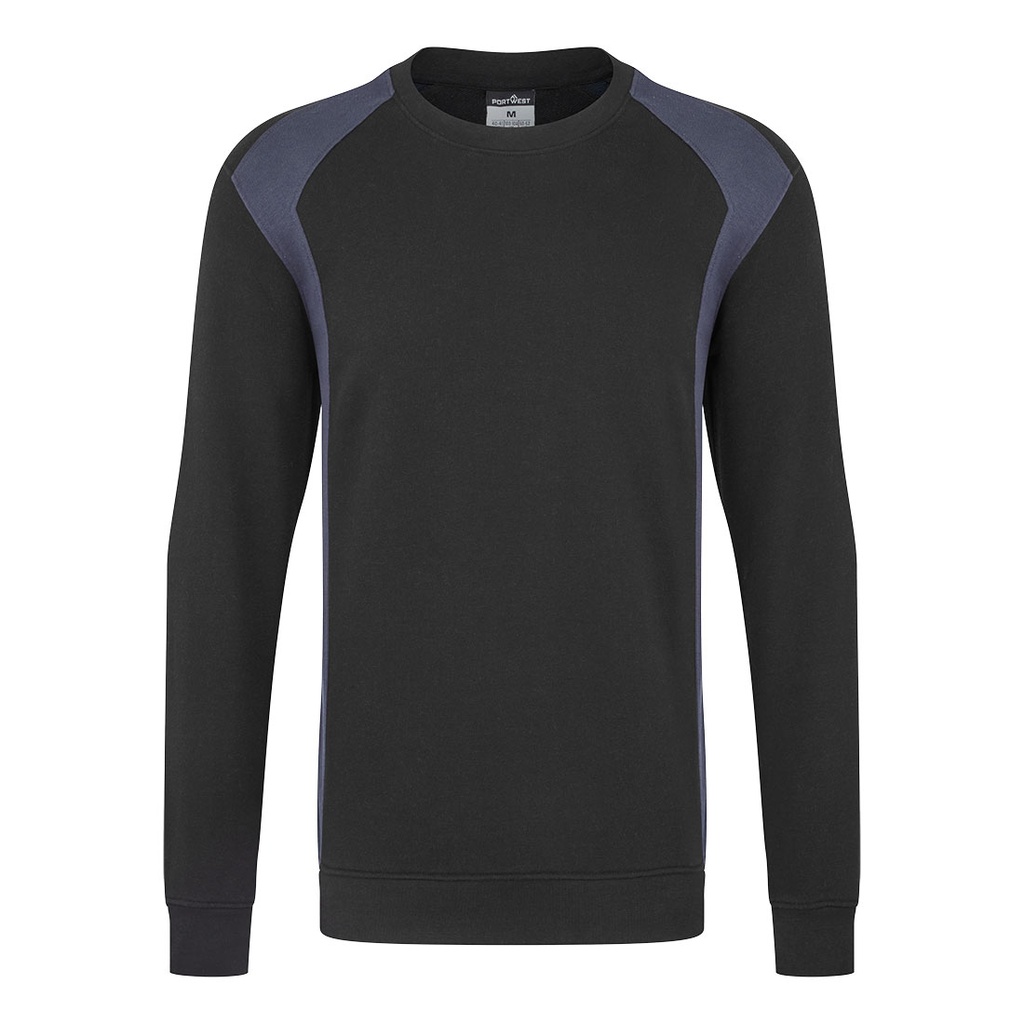 Felpa girocollo WX2 – Nero/blu navy