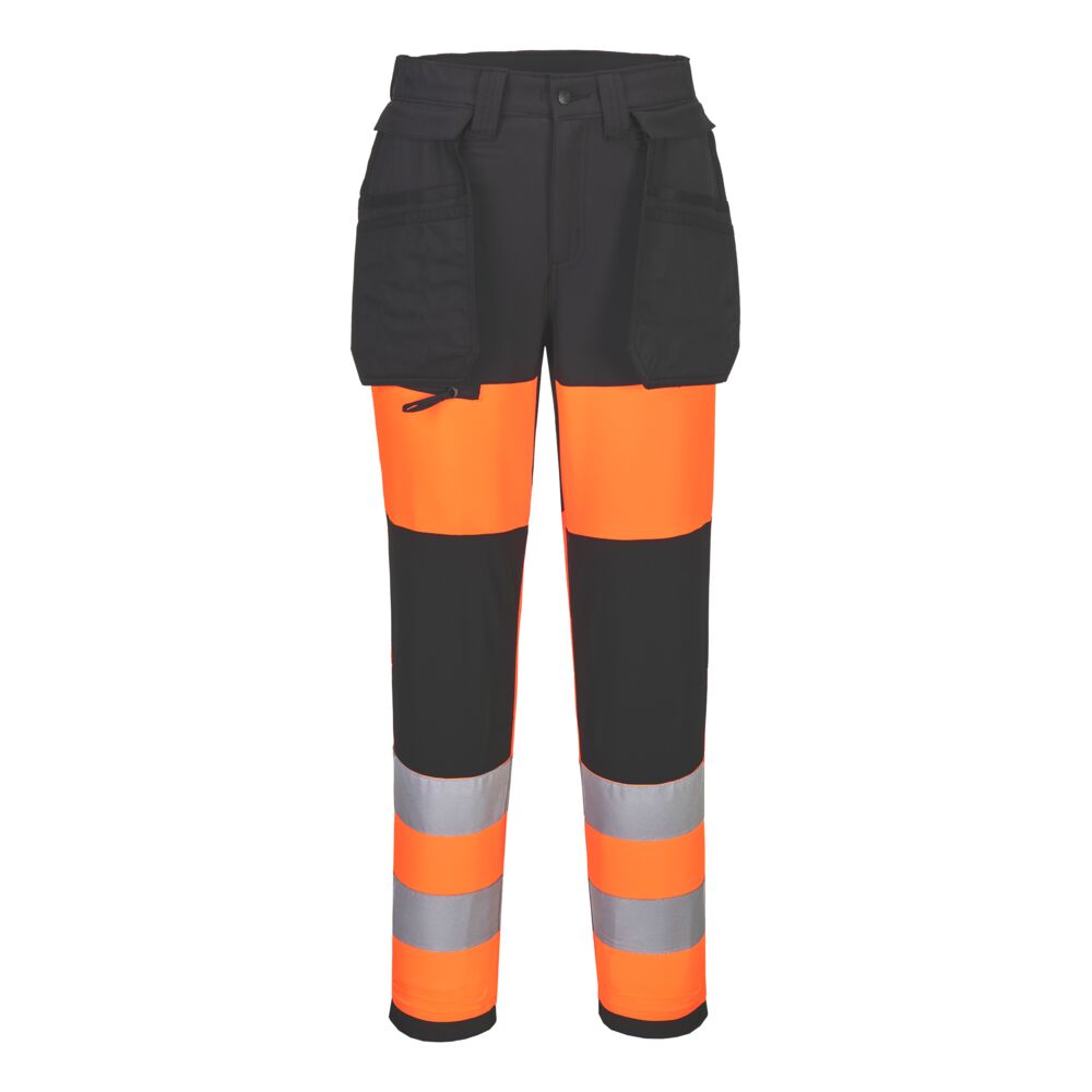 Pantaloni elasticizzati da donna alta visibilità WX2 Eco classe 1 – Arancione/nero