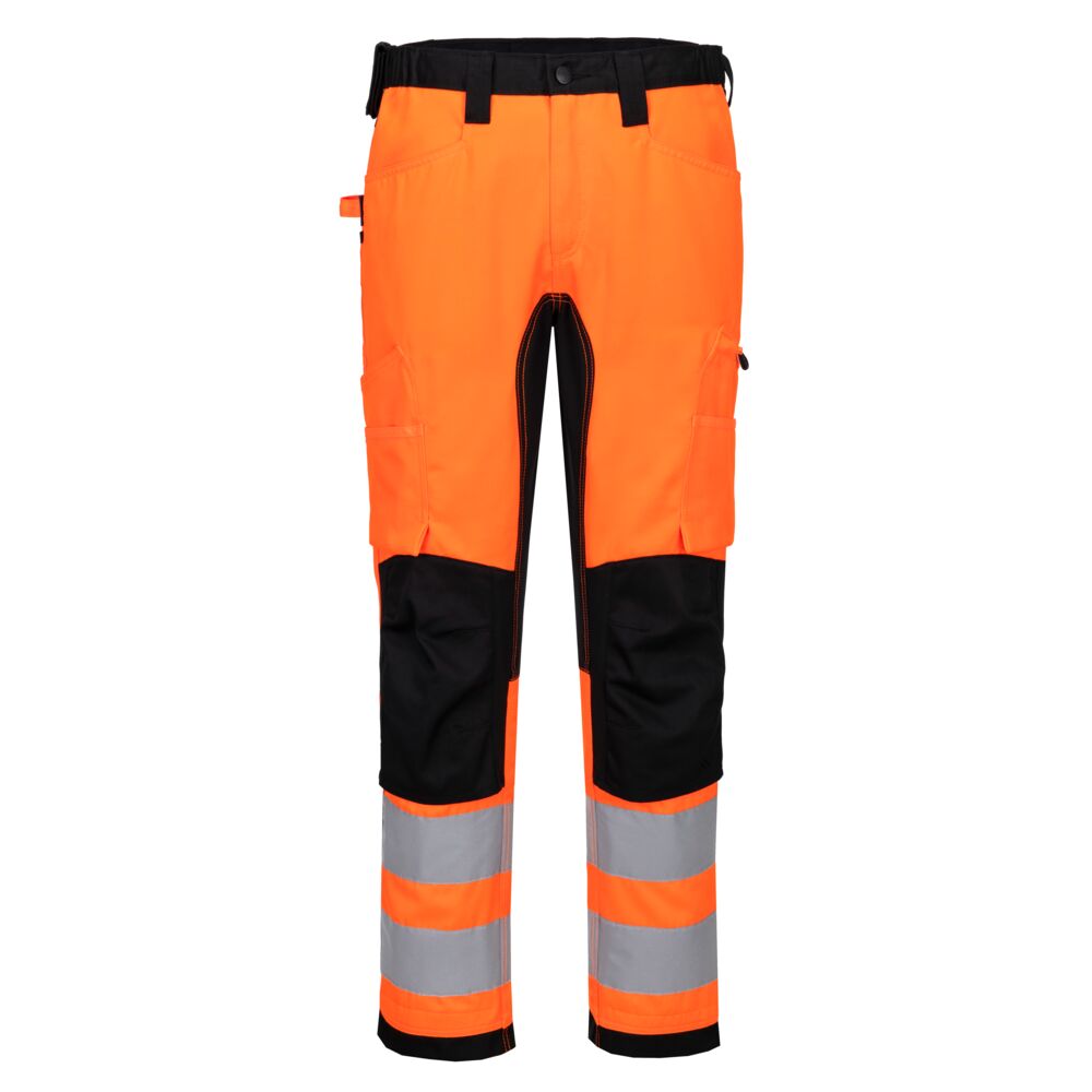 Pantaloni da lavoro elasticizzati alta visibilità WX2 Eco Trade classe 2 – Arancione/nero