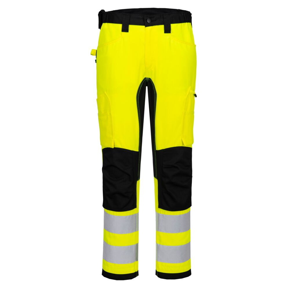 Pantaloni da lavoro elasticizzati alta visibilità WX2 Eco Trade classe 2 – Giallo/nero