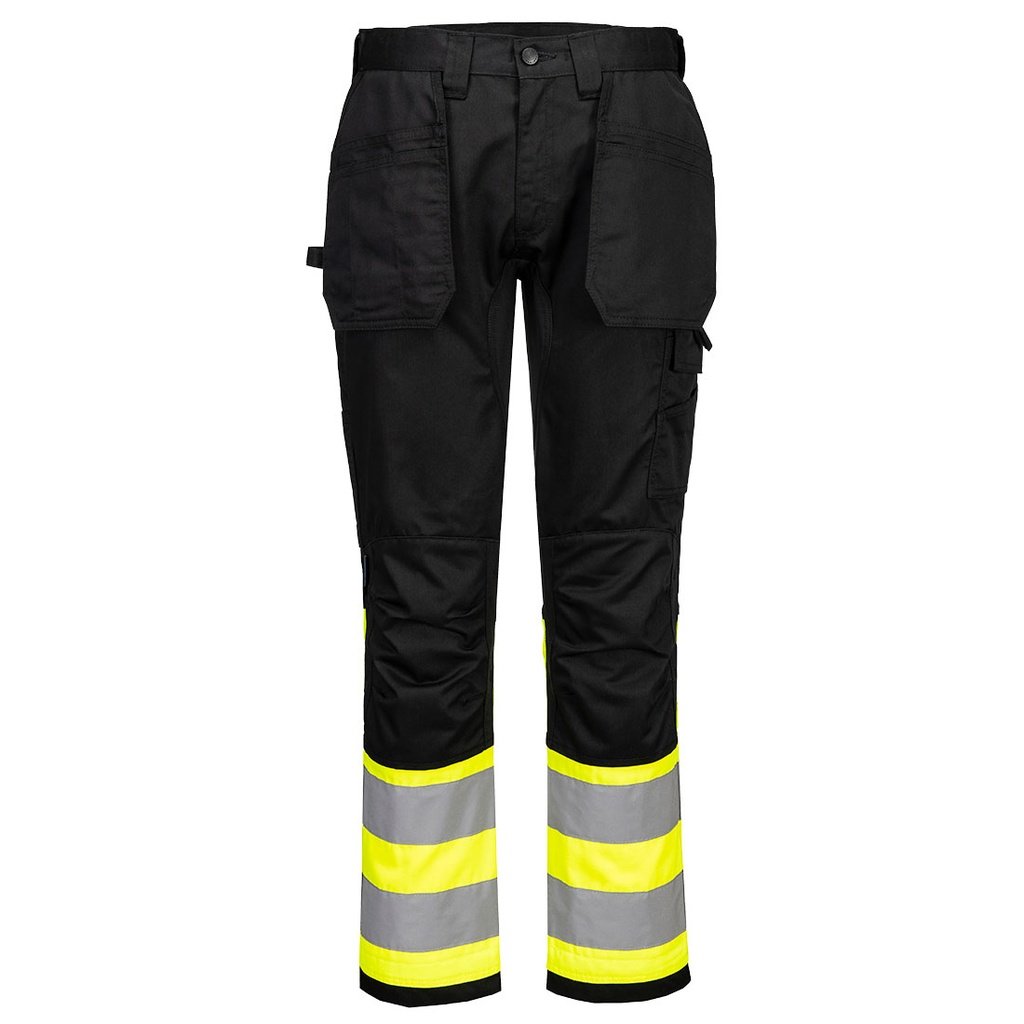 Pantaloni alta visibilità WX2 Eco con tasche holster classe 1 – Giallo/nero