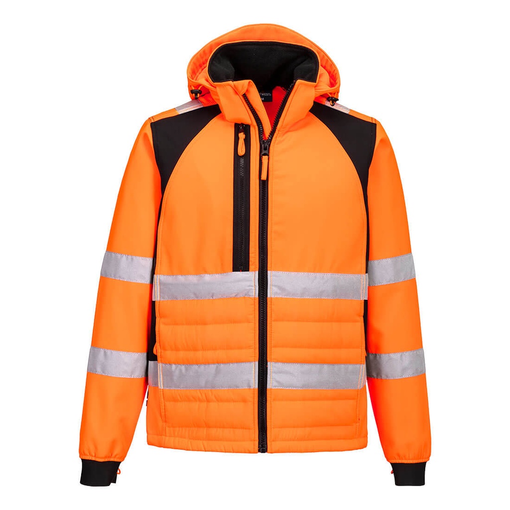 Giacca ibrida alta visibilità WX2 Eco classe 3 – Arancione/nero