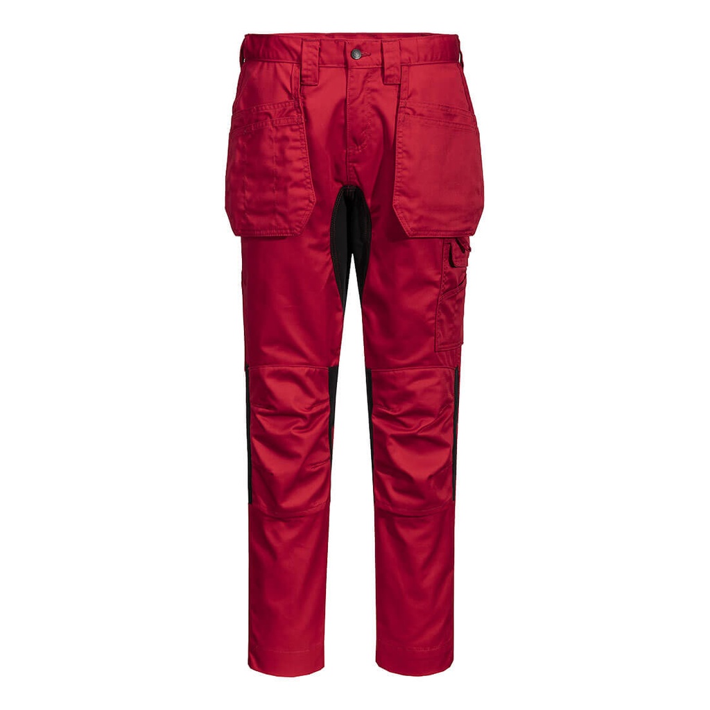 Pantaloni elasticizzati WX2 Eco con tasche holster – Rosso scuro