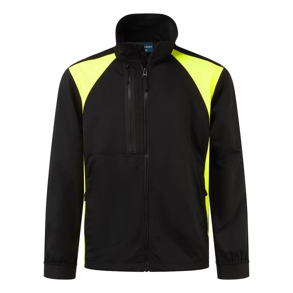 Giacca da lavoro elasticizzata WX2 Eco – Nero/giallo