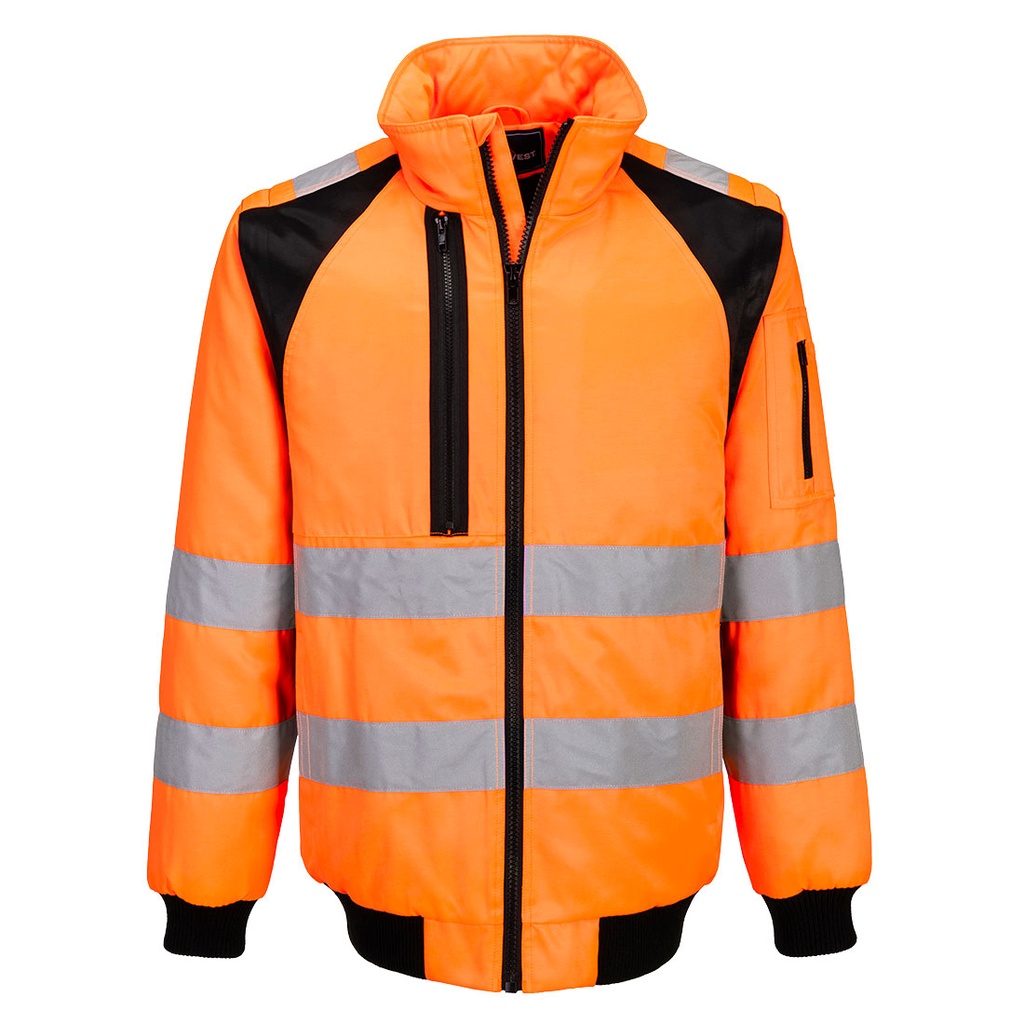 Giubbotto pilot 2 in 1 alta visibilità WX2 classe 2/3 – Arancione/nero
