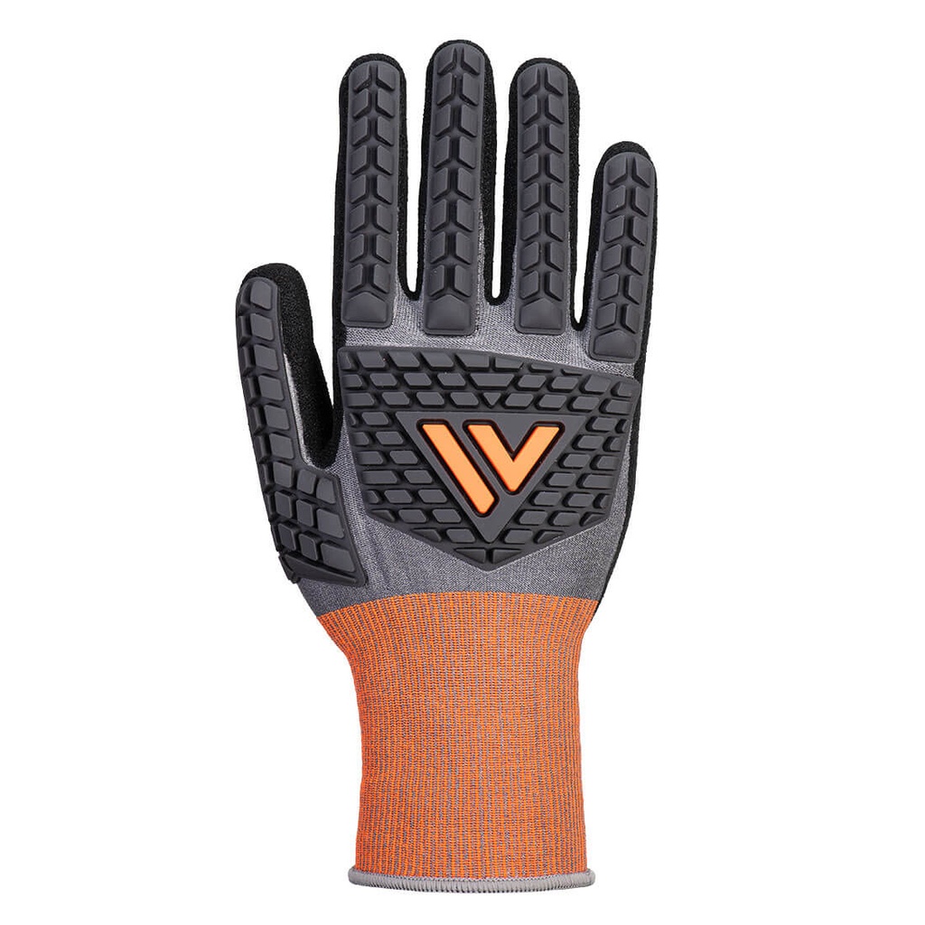 Guanti antiurto antitaglio CT Impact D18 in nitrile sabbiato – Grigio/nero