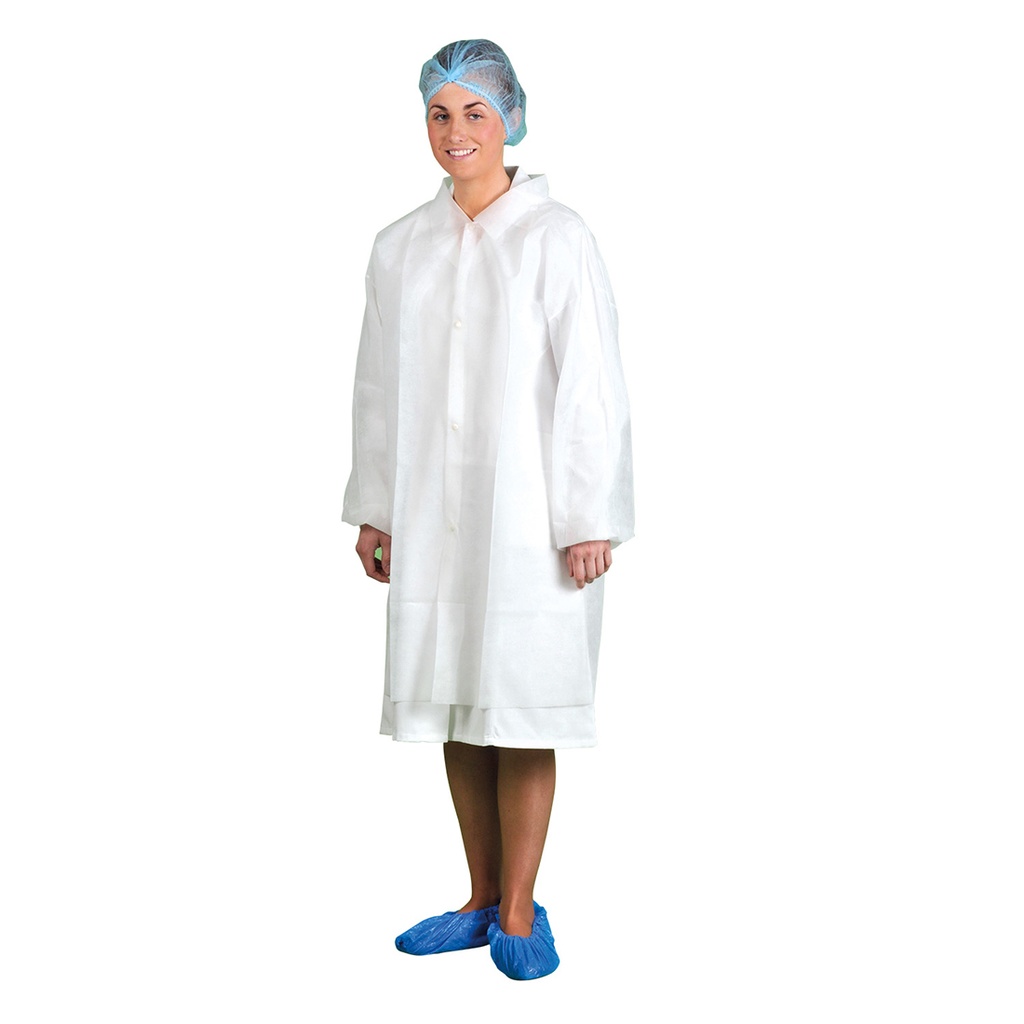 Camice visitatore monouso in PP (conf. 200 pz) – Bianco